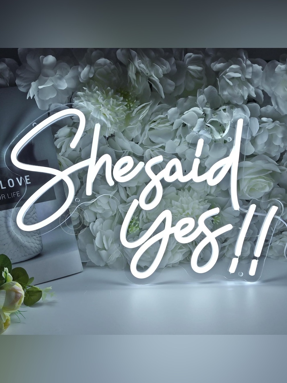 She Said Yes LED Neon Sign Light Engagement Bridal Shower Party Decor NIB